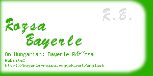 rozsa bayerle business card